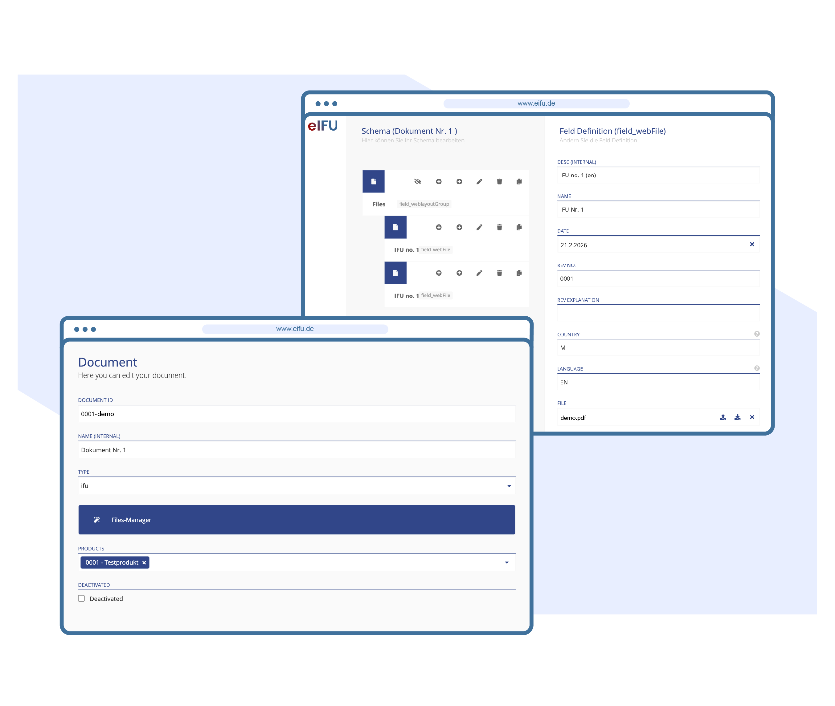 Datenimport eIFU Solutions Datenimport